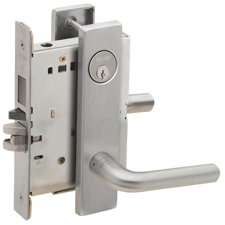 Schlage Entrance Mortise Lock with Deadbolt, 02L Design, Satin Chrome L9453P 02L 626